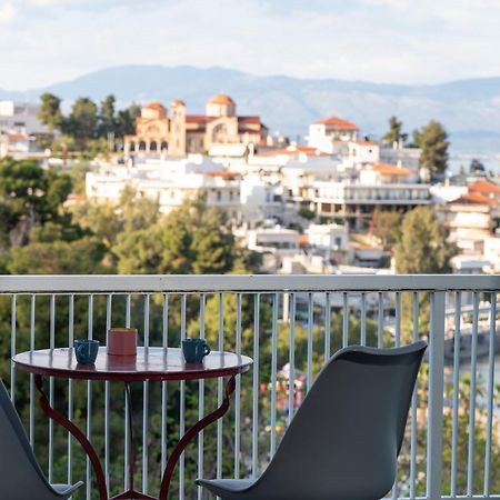 30M² Cosy Studio With Panoramic Sea View Chalkida Luaran gambar