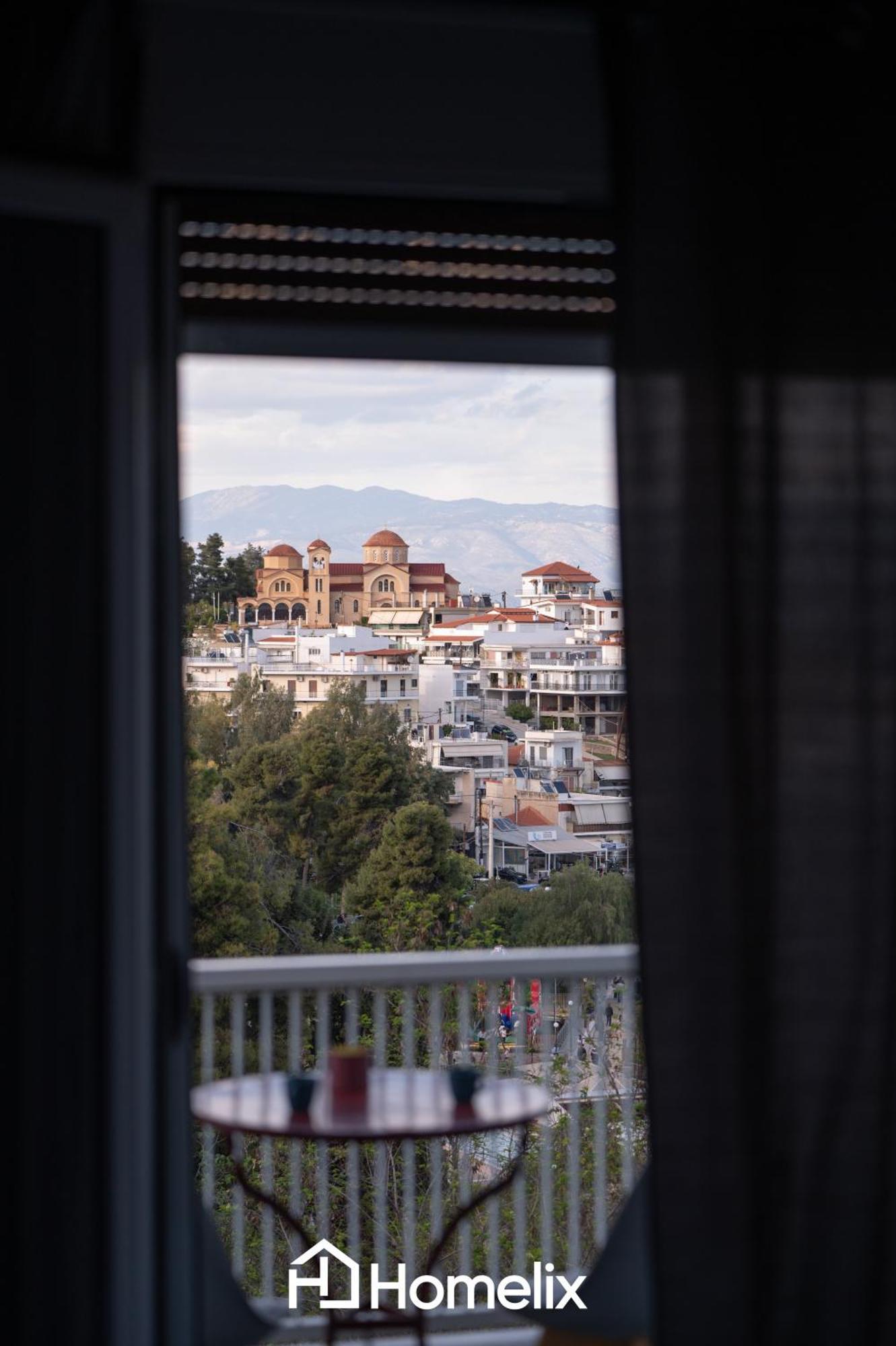 30M² Cosy Studio With Panoramic Sea View Chalkida Luaran gambar