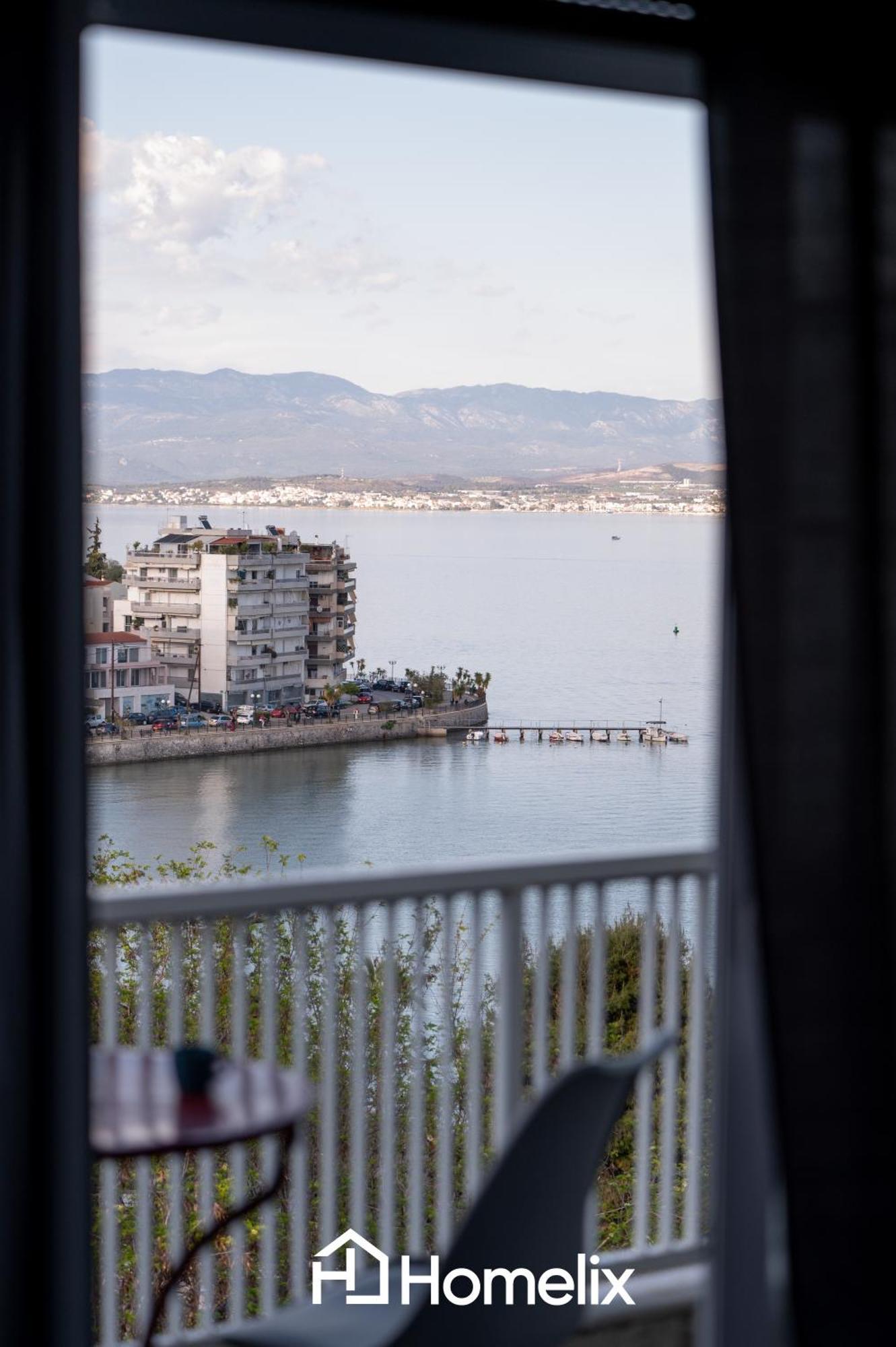 30M² Cosy Studio With Panoramic Sea View Chalkida Luaran gambar