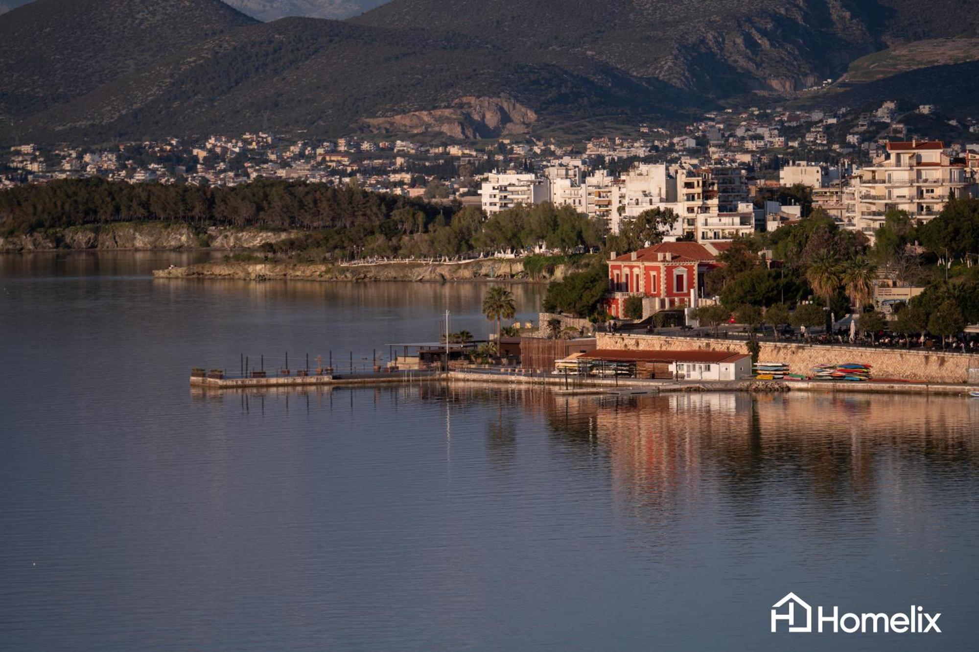 30M² Cosy Studio With Panoramic Sea View Chalkida Luaran gambar